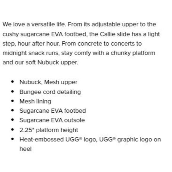 UGG Caterpillar Green Callie Platform Sandals Women's Size 8 *NEW* - Picture 12 of 12